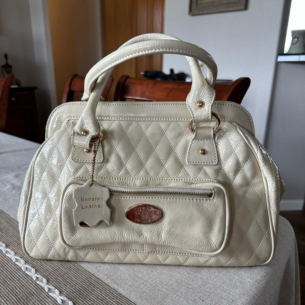Christine Price Patent Satchel